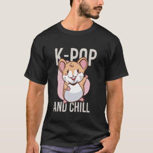K-Pop En Chill Hamster Kawaii Koreaanse Popmuziek T-shirt