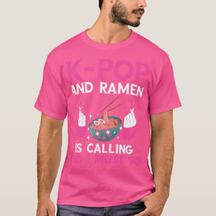K-Pop en Ramen Heart Korean Music K-Pop Music K-P T-shirt