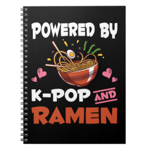 K-pop en Ramen verslaafd aan Kawaii Noodles Kpop Notitieboek