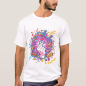 K-Pop Finger Heart Pop Art Design T-Shirt (Voorkant)