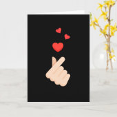 K-Pop Finger hoort Zuid-Korea Music Love Kaart (Gele Bloem)