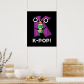 K-Pop Funny Music Soda Pop Pun Dark BG Poster (Keuken)