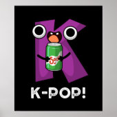 K-Pop Funny Music Soda Pop Pun Dark BG Poster (Voorkant)