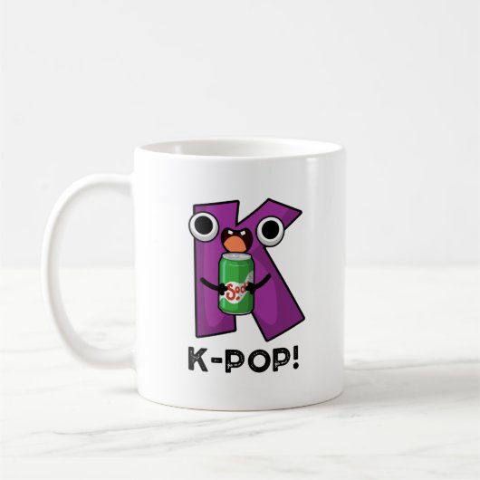 K-Pop Funny Music Soda Pop Pun Koffiemok (Links)