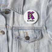K-Pop Funny Music Soda Pop Pun Ronde Button 5,7 Cm (In situ)