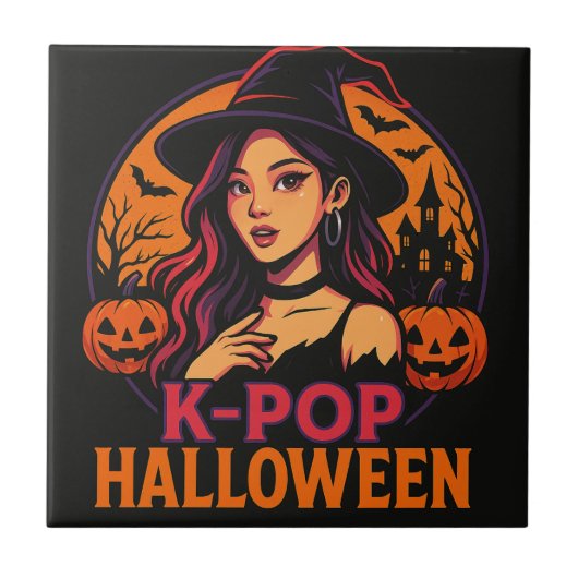 k-pop halloween ceramic tiles tegeltje (Voorkant)