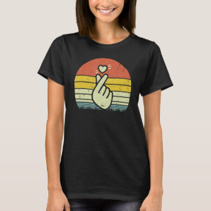 K Pop Hand Symbol Heart K Drama Korean Pop Music F T-shirt