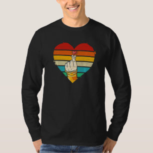 K Pop Hart Hand Symbool K Drama Koreaanse Pop Vint T-shirt