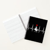 K-Pop Heart Finger Hand Symbol Saranghae EKG Notitieboek (Binnen)