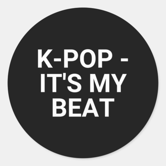 K-Pop Het is mijn slag Ronde Sticker (Voorkant)