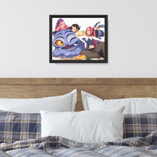 K Pop Hunter Design Canvas Afdruk (Insitu (Slaapkamer))