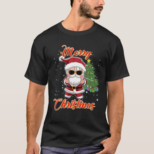 K-Pop Idol Santa Claus Cute Santa K Pop Kerstmis T-shirt (Voorkant)