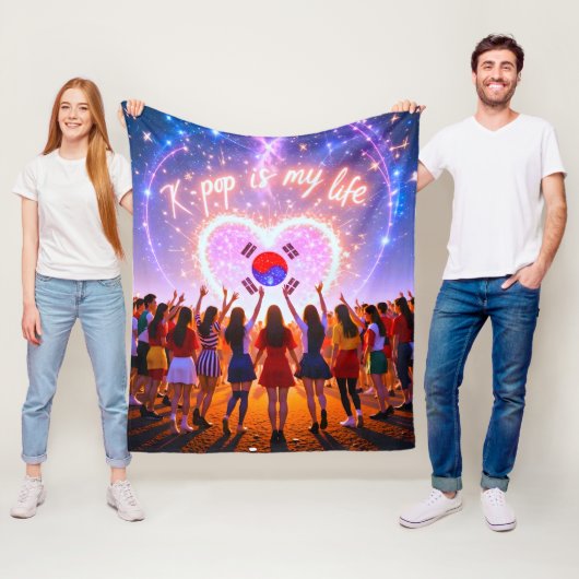 K-pop Is Mijn Leven Geëtst Over De Melkweg Fleece Deken (In situ)