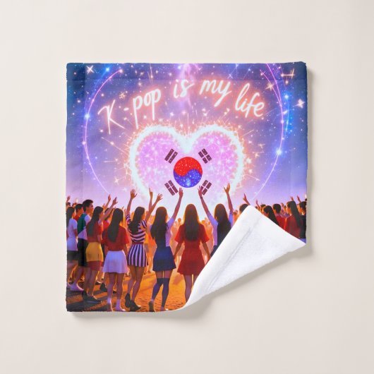 K-pop Is Mijn Leven Geëtst Over De Melkweg Washandje (Wasdoekje)