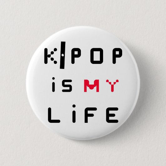 K-POP is mijn leven Ronde Button 5,7 Cm (Voorkant)
