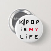 K-POP is mijn leven Ronde Button 5,7 Cm (Voorkant /achterkant)