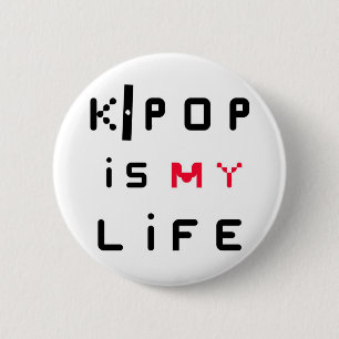 K-POP is mijn leven Ronde Button 5,7 Cm