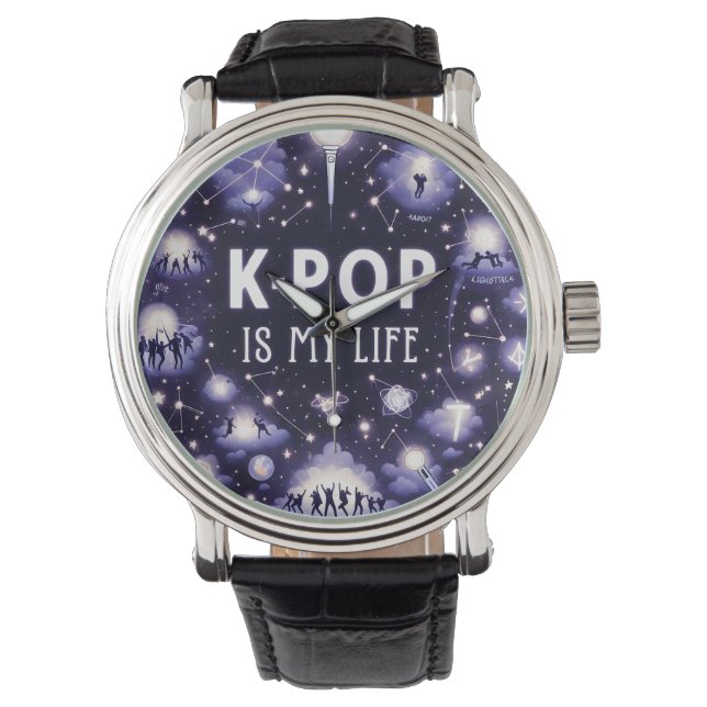 K-pop is mijn leven zwevend tussen de sterren horloge (Voorkant)