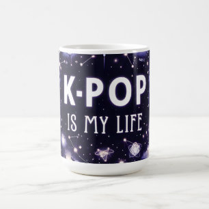 K-pop is mijn leven zwevend tussen de sterren koffiemok