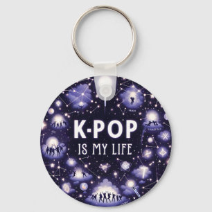 K-pop is mijn leven zwevend tussen de sterren sleutelhanger
