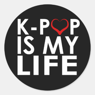 K-POP IS MIJN ♡ RONDE STICKER