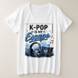 K-POP Is My Escape Headphones Grafische T-shirt