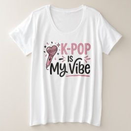 K-POP Is My Vibe Microfoon Grafische T-shirt