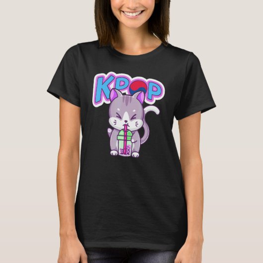 K Pop Kat T-shirt (Voorkant)