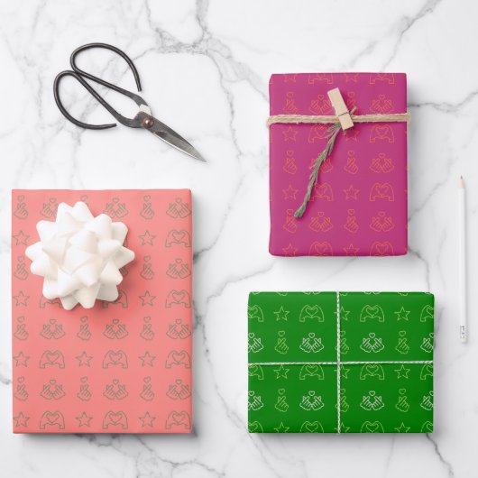 K-Pop Kerstcollectie Inpakpapier Vel (Voorkant)