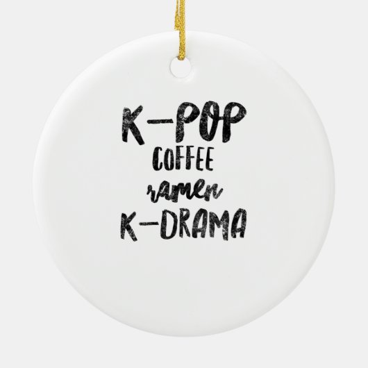 K-pop koffieramen k-drama keramisch ornament (Achterkant)