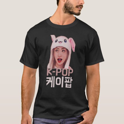 K Pop Konijnenkonijn Pet Zuid-Koreaans Meisje Muzi T-shirt (Voorkant)