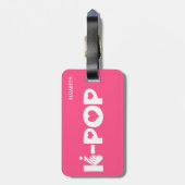 K-Pop Koreaanse golfkpop symbool hand en hart Bagagelabel (Achterkant verticaal)