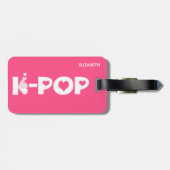 K-Pop Koreaanse golfkpop symbool hand en hart Bagagelabel (Achterkant horizontaal)