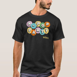 K-pop Koreaanse pop feestthema aangepaste naam T-shirt
