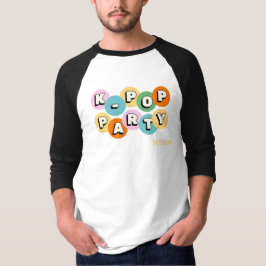 K-pop Koreaanse pop feestthema aangepaste naam T-shirt