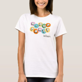 K-pop Koreaanse pop feestthema aangepaste naam T-shirt