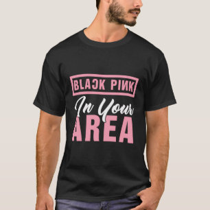 K-Pop Koreaanse Pop Mode Zwart Roze Korea K-Pop Lo T-shirt