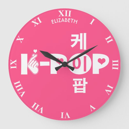 K-Pop Kpop in Koreaans pop-symbool Grote Klok (Voorkant)