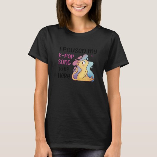 K Pop Kpop Song gepauzeerd T-shirt (Voorkant)