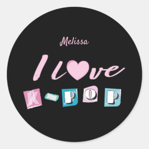 K-pop liefhebber Koreaanse muziek fan black pink b Ronde Sticker