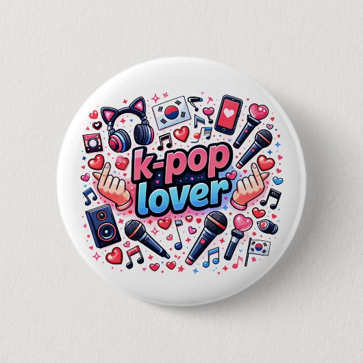 K-Pop liefhebber Ronde Button 5,7 Cm (Voorkant)