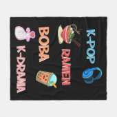 K-Pop Mode voor ventilatoren van korean K-Drama &  Fleece Deken (Voorkant (Horizontaal))