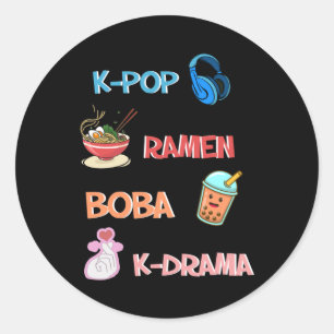 K-Pop Mode voor ventilatoren van korean K-Drama &  Ronde Sticker