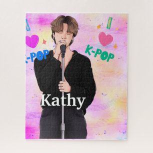 K-Pop Muziek Fan Boy Band Singer Custom Pastel Legpuzzel