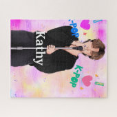 K-Pop Muziek Fan Boy Band Singer Custom Pastel Legpuzzel (Horizontaal)
