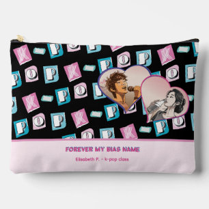 K-pop muziek hallyu fan zwart blauw roze twee foto etui