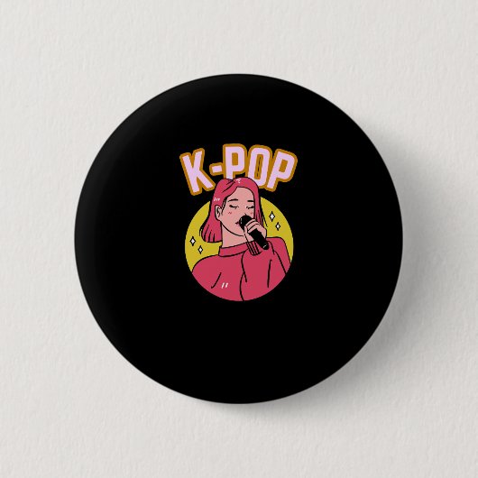 K-Pop Muziek Ronde Button 5,7 Cm (Voorkant)