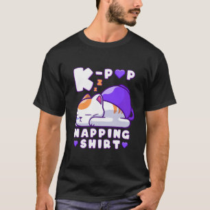 K-Pop Muziek Slaapkat K-Pop Napping T-shirt