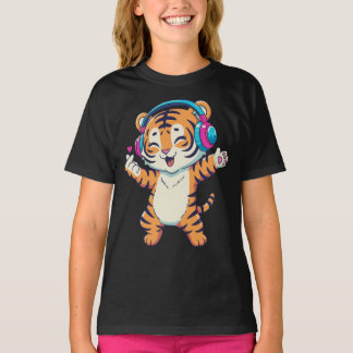 K-pop muziektijger dansen t-shirt