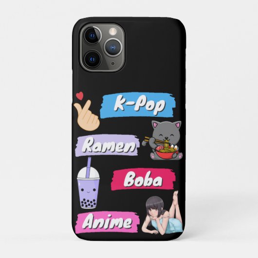 K-Pop, Ramen, Boba en Anime Pop Culture Fan Case-Mate iPhone Case (Achterkant)